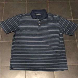 Nike Golf polo fit dry blue stripe men’s XL